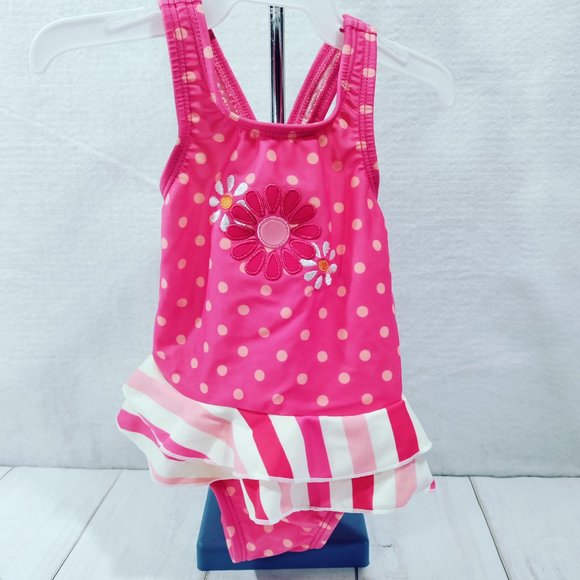 L.L. Bean Girl's Sunblocking Swimwear UPF 50+ One Piece Size 6/12MO - Picture 3 of 6